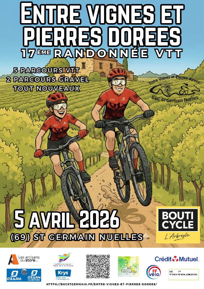 17ème randonnée VTT Entre vignes et pierres dorées