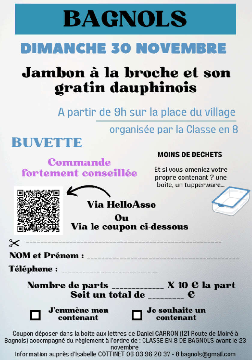 Vente jambon - classes en 8