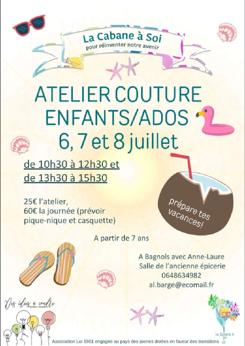 Atelier couture enfants/ados
