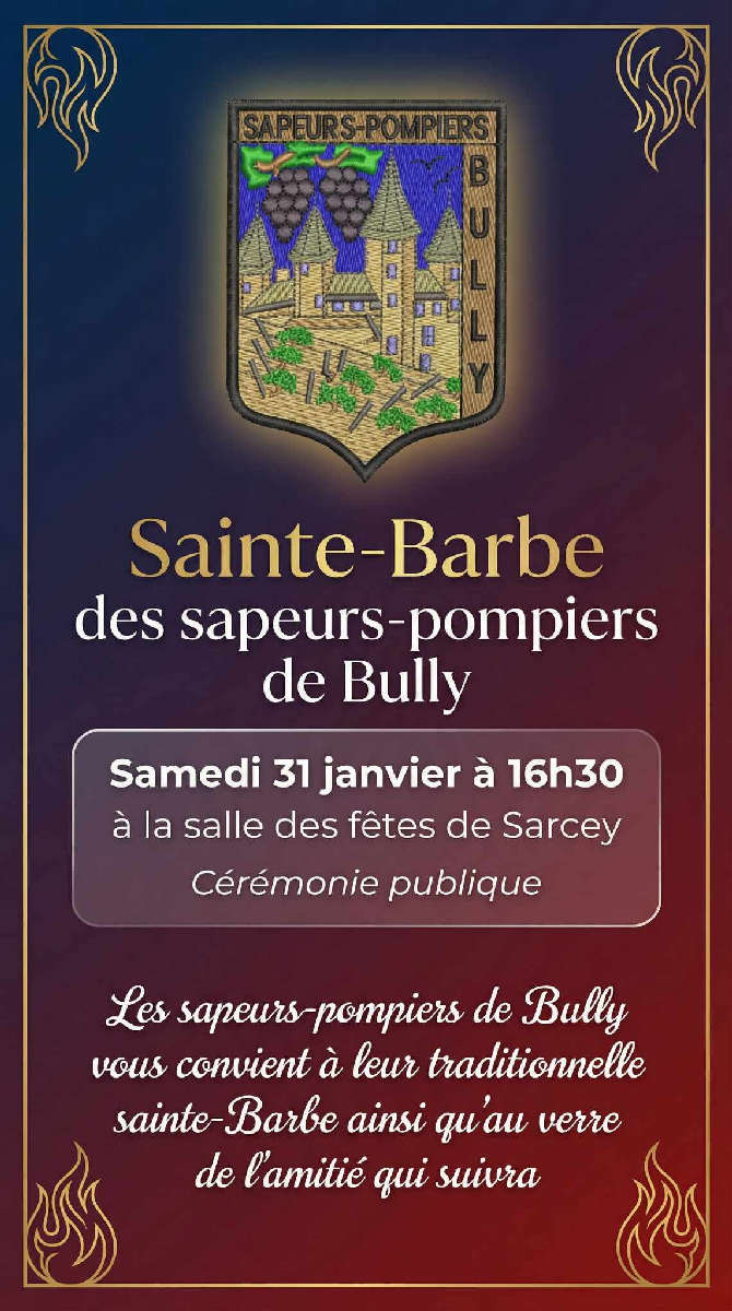 Sainte-Barbe des sapeurs-pompiers de Bully