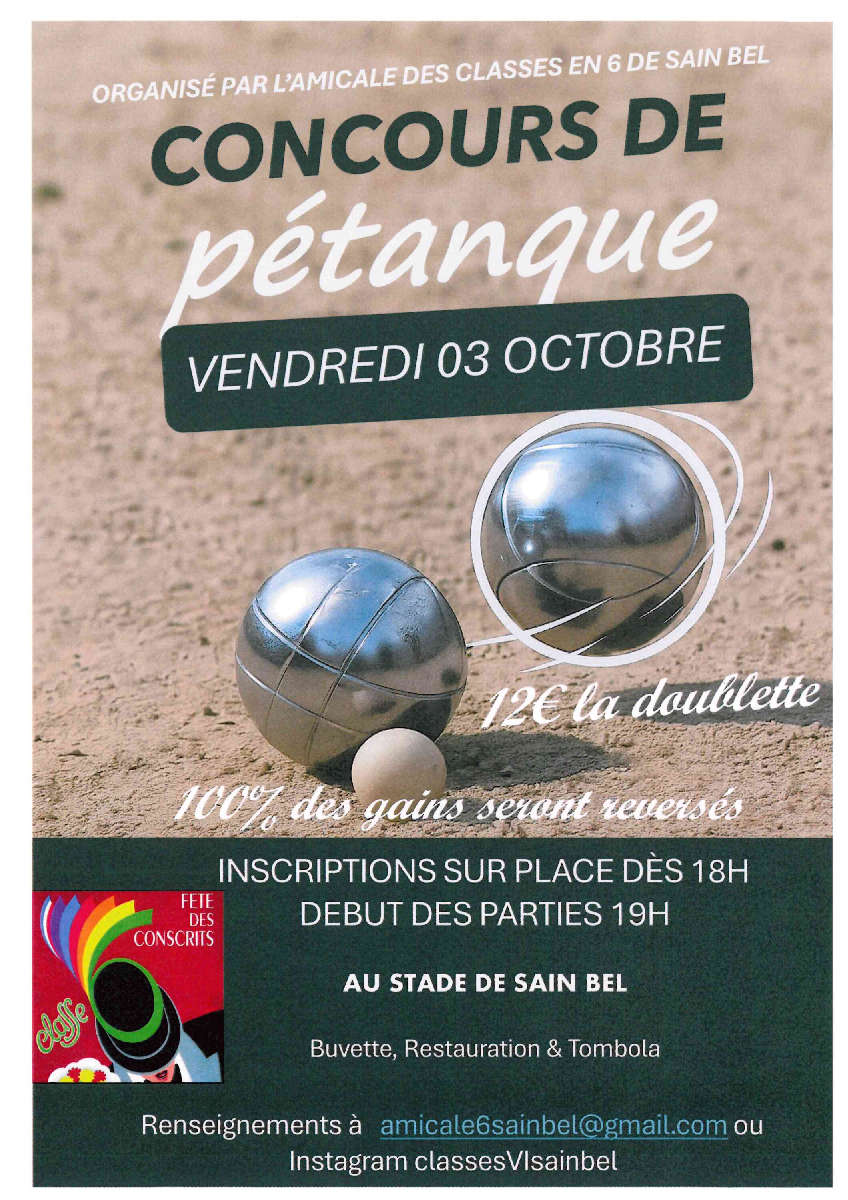 Classes en 06 - Concours de pétanque