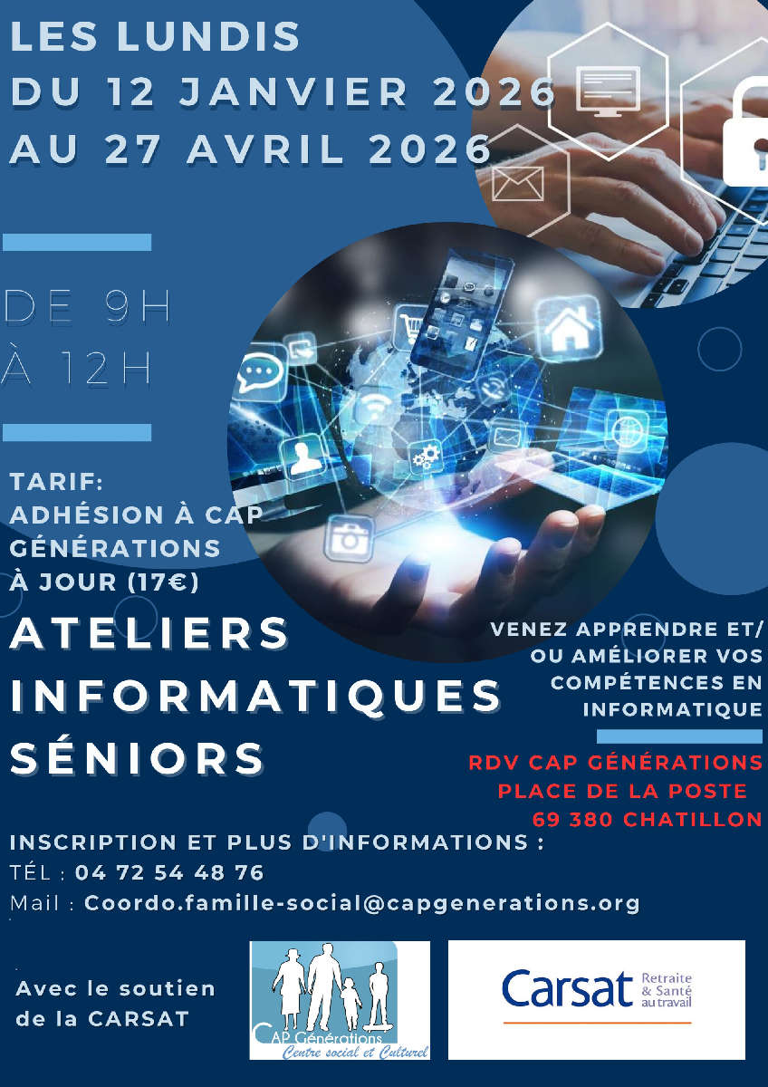 Atelier informatique séniors