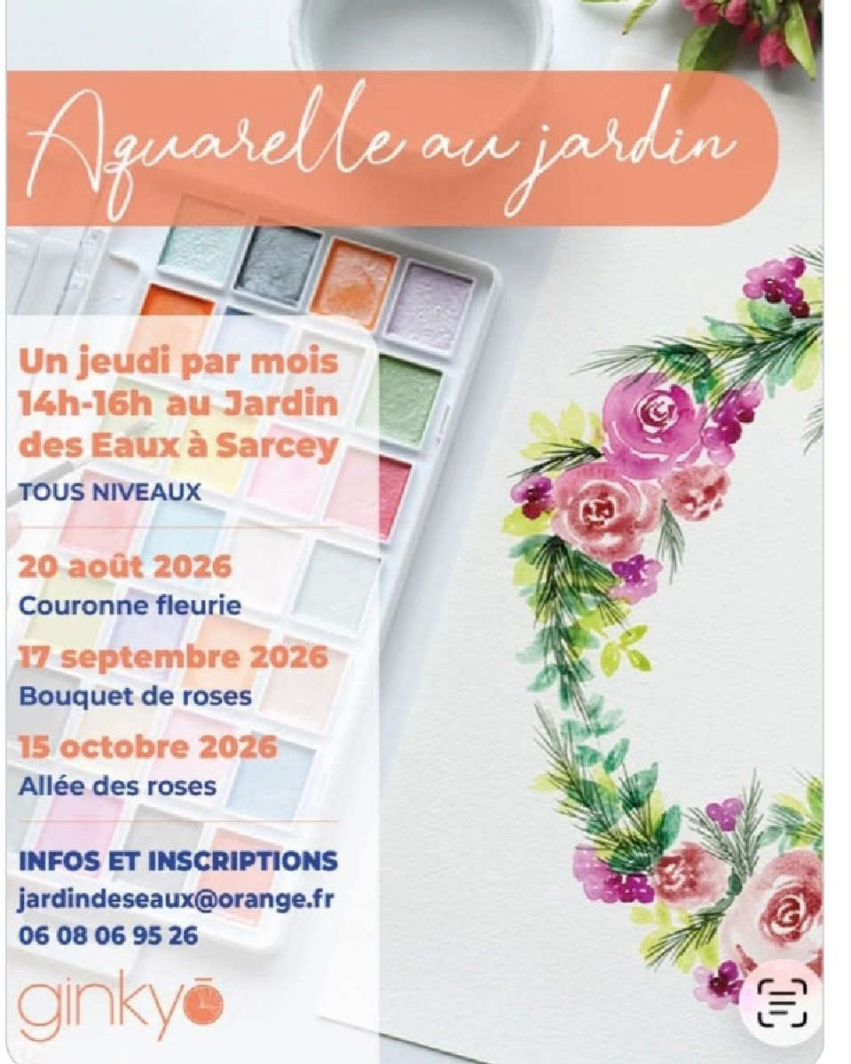 Aquarelle au jardin des Eaux 🎨