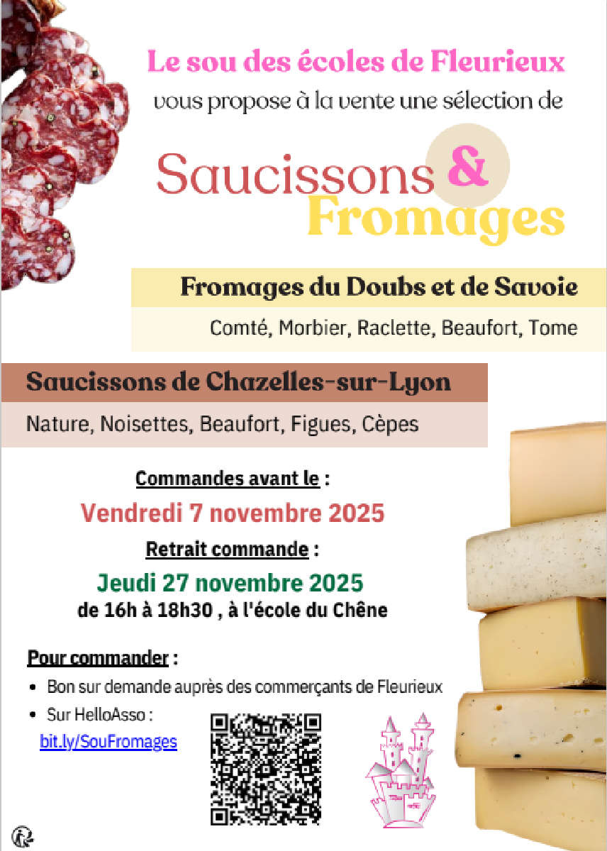 Vente de saucissons et fromages