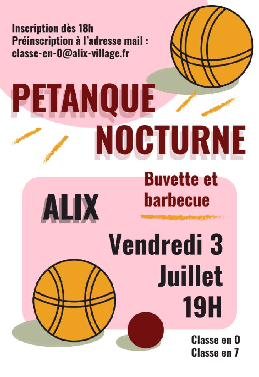 Pétanque nocturne