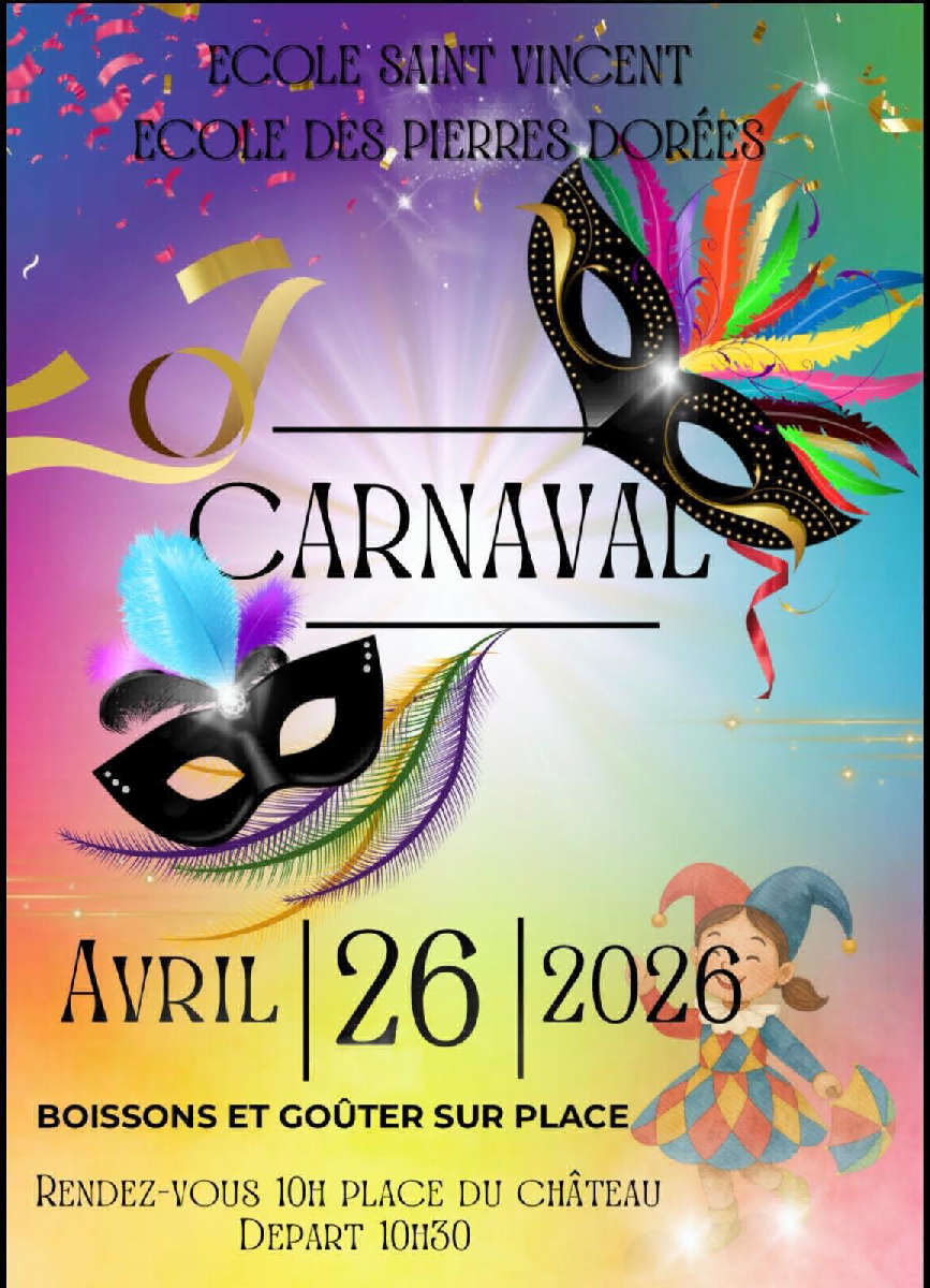 🎭 Carnaval dans les rues de Bully – Dimanche 26 avril 2026 🎭