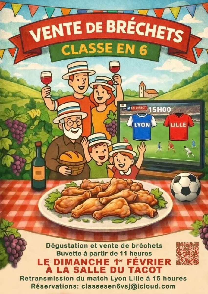 Soirée OL-Lille avec vente de bréchets