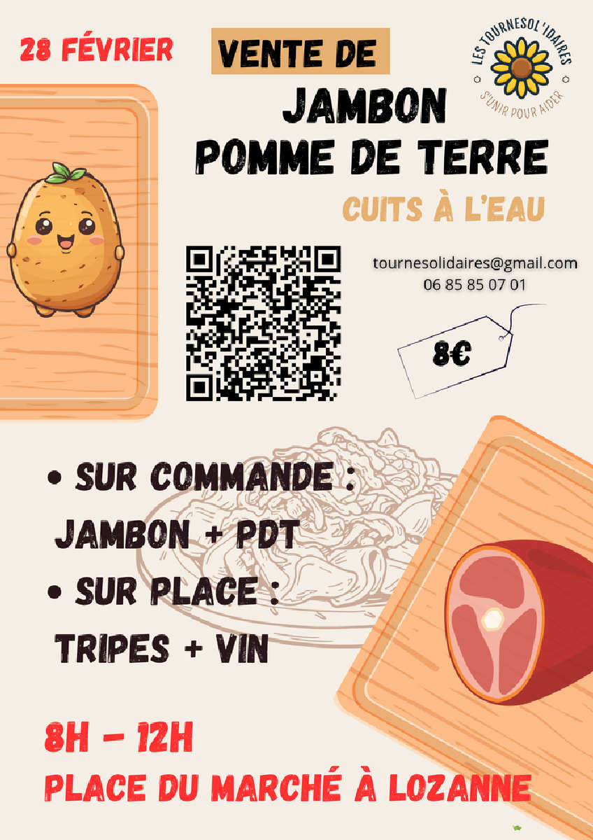 Vente jambon pommes de terre