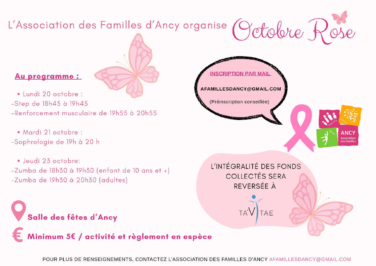 Asso. des familles - Octobre rose 💗