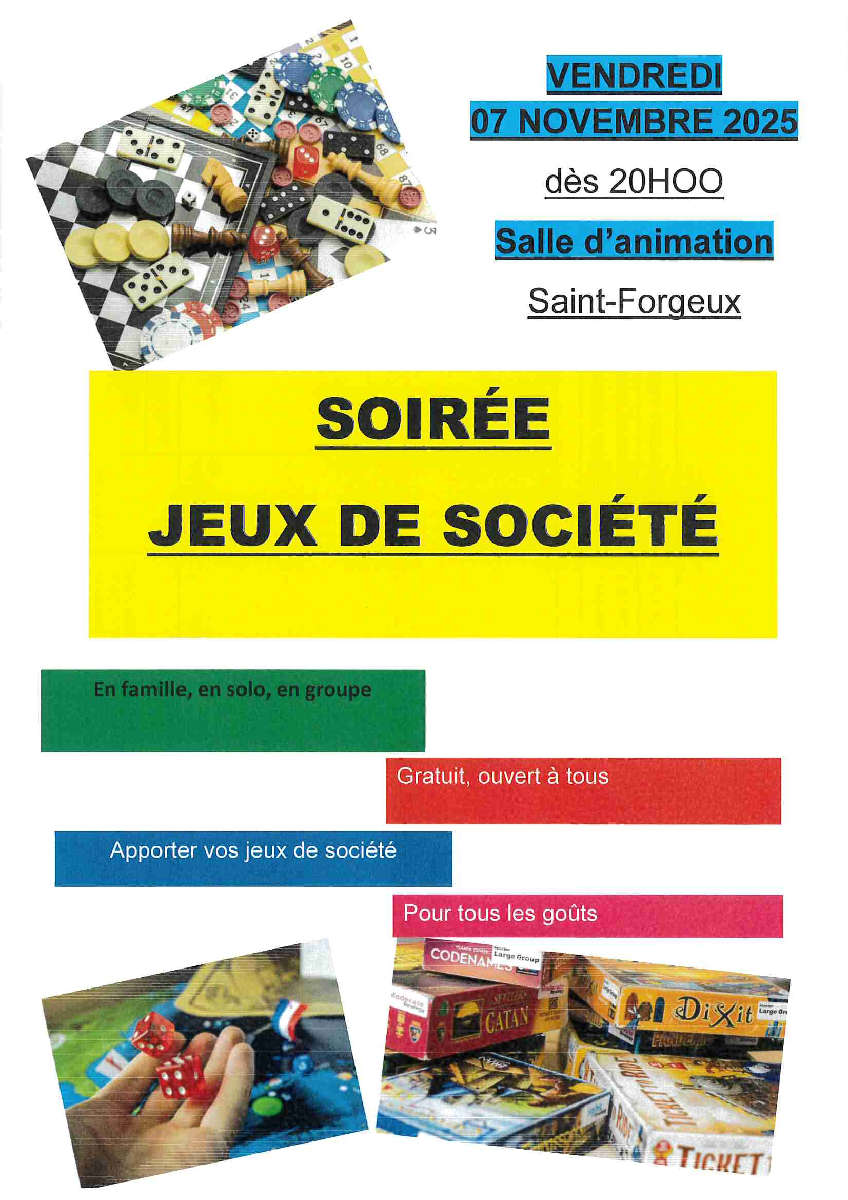 Soirée jeux de société 