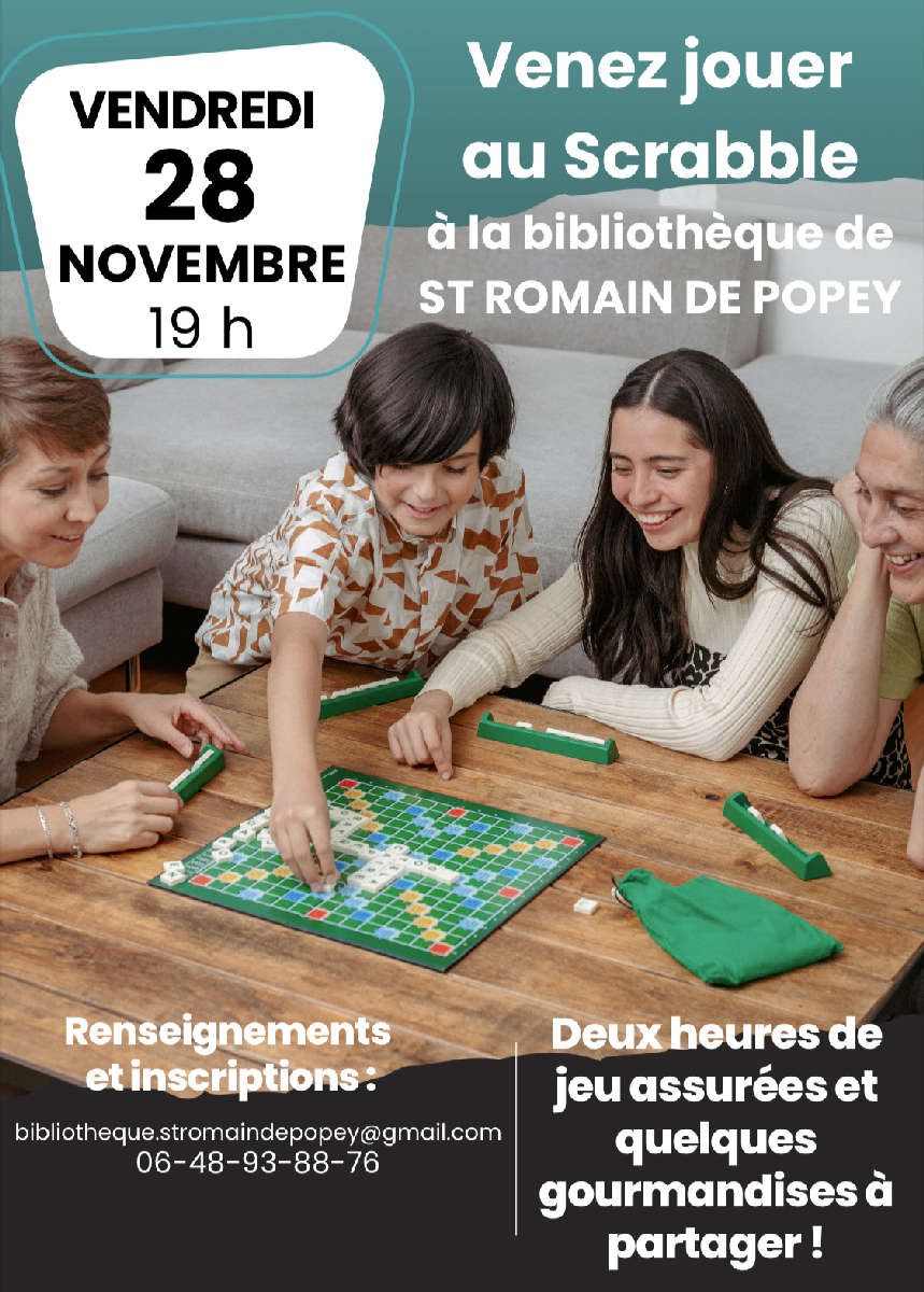 Bibliothèque de St Romain de Popey - Atelier Scrabble