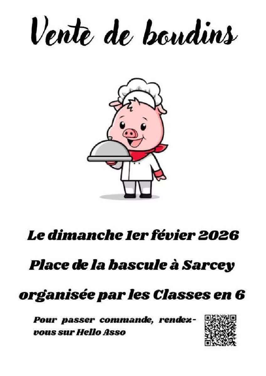 Vente de boudin et gâteaux