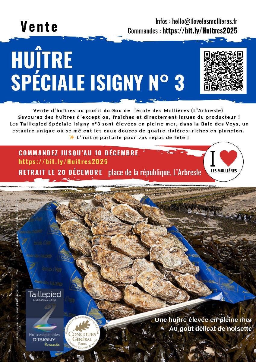 Vente d’huîtres à L’Arbresle