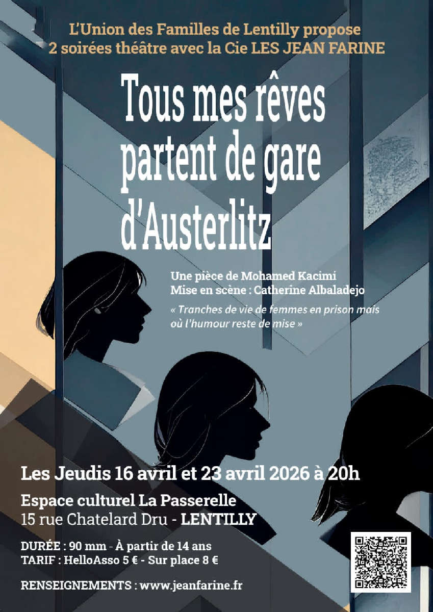 Théâtre" Tous mes rêves partent de gare d'Austerlitz" à Lentilly