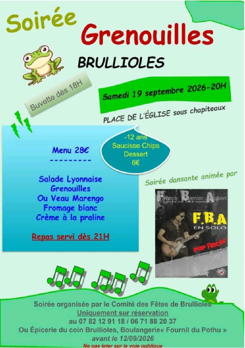 Soirée grenouilles