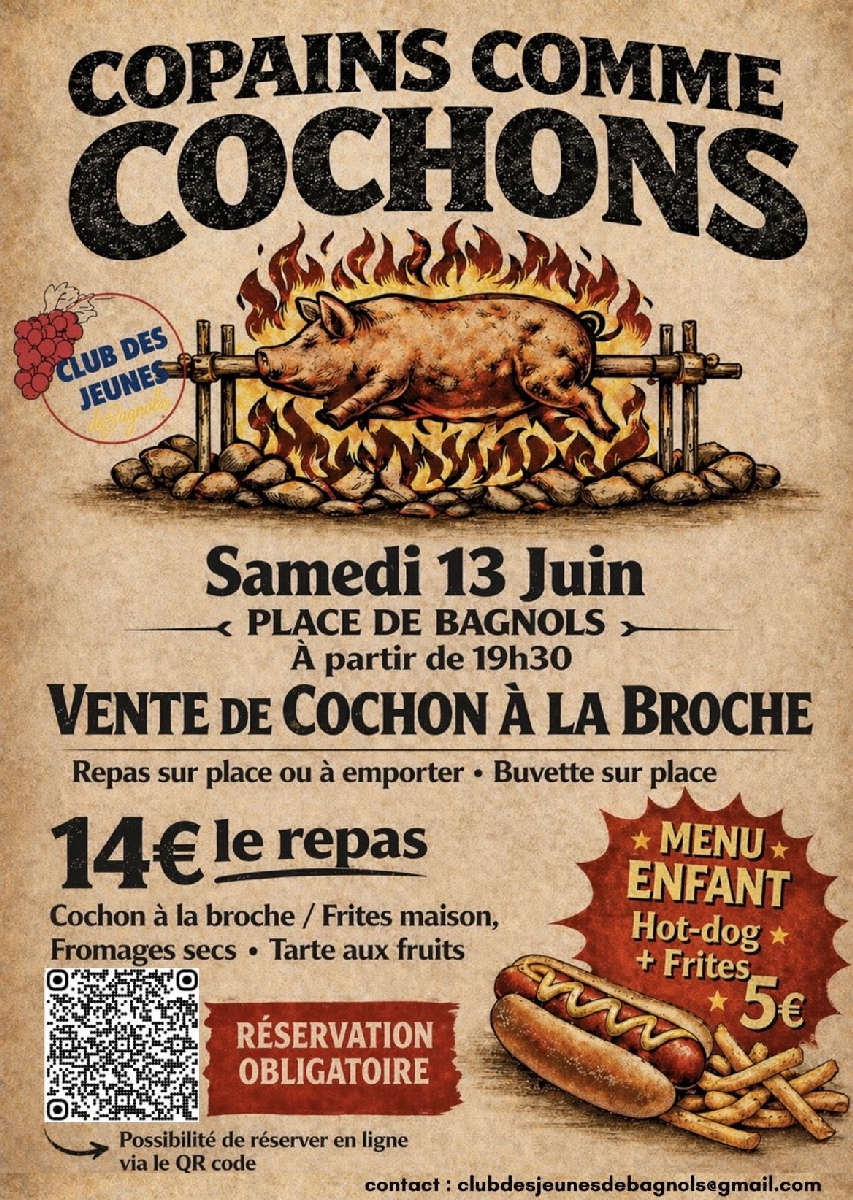 Copains comme cochons ! Samedi 13 juin à Bagnols