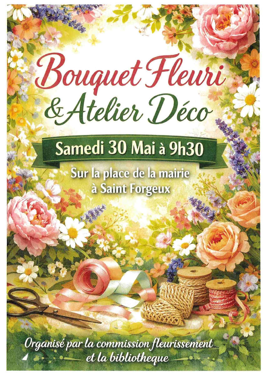 Bouquet fleuri & atelier déco