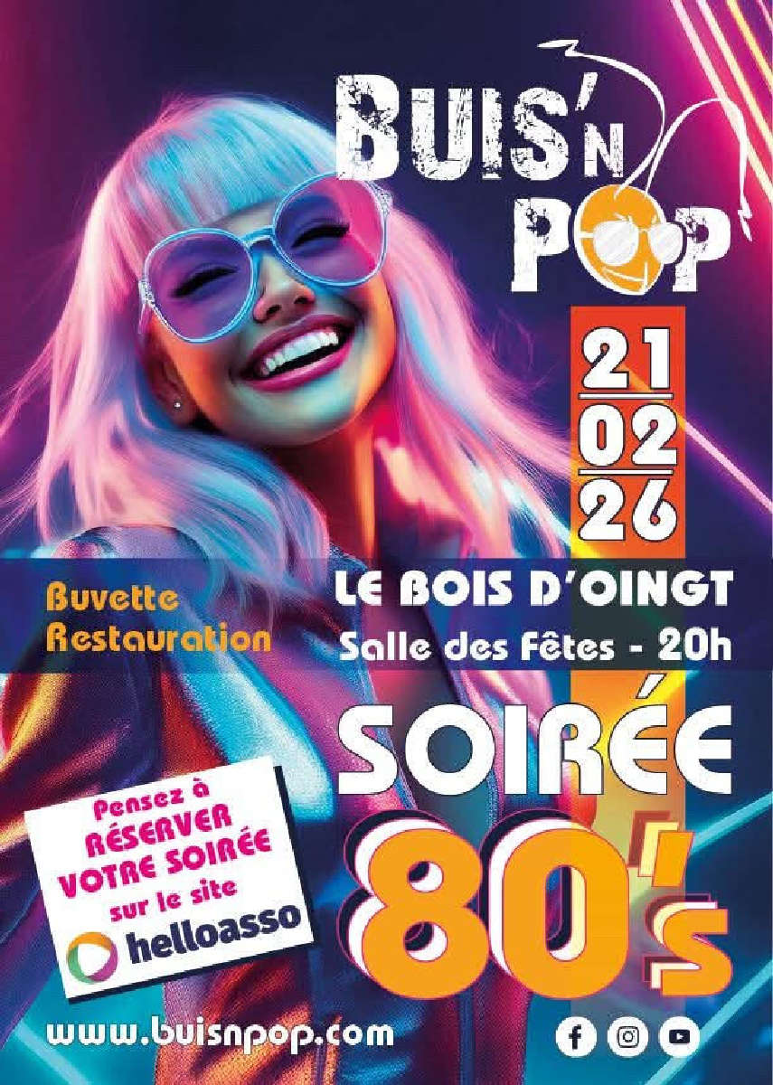 Soirée années 80, par Buis’n Pop