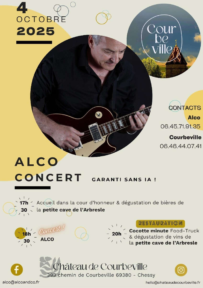 Concert d’Alco au château de Courbeville à Chessy 🎶