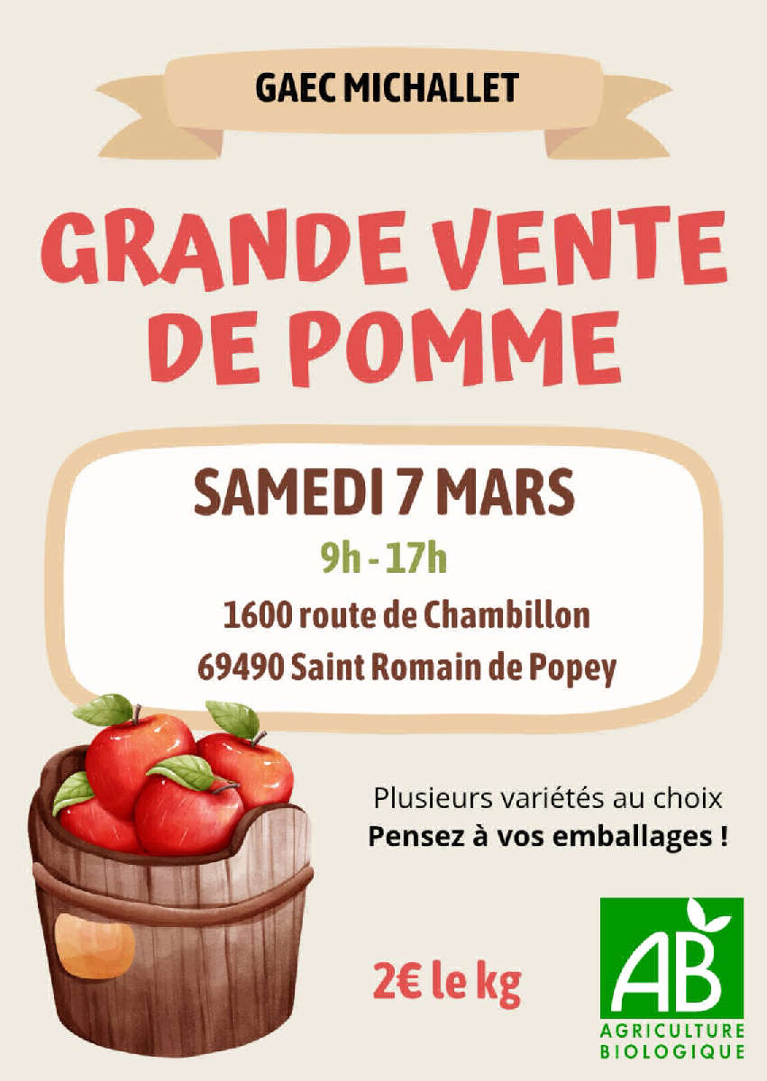 Cueillette de pommes Michallet