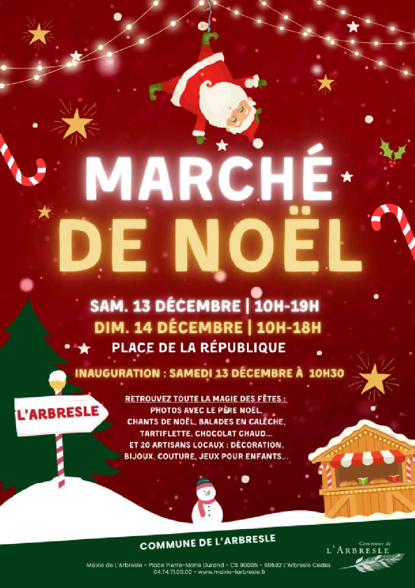 Marché de Noël à L'Arbresle 13-14 décembre
