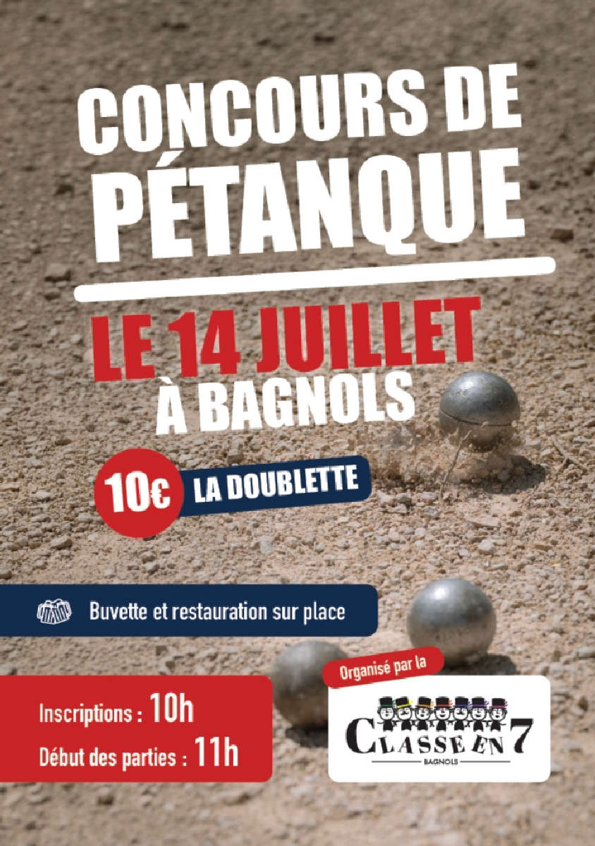 Concours de pétanque des classes en 7