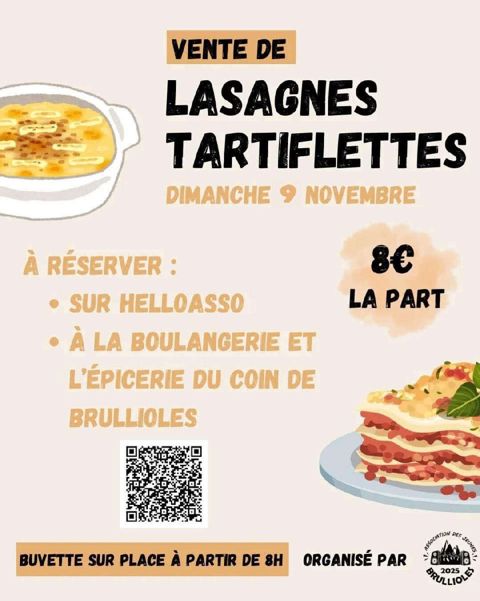 Vente de lasagnes tartiflettes
