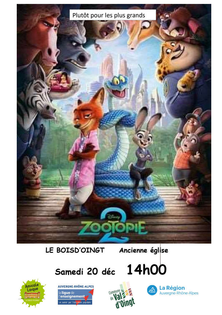 Cinéma : Zootopie 2