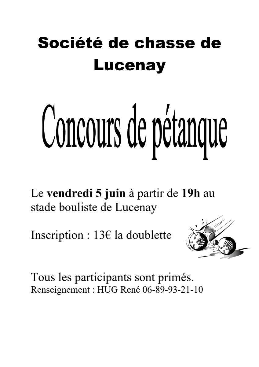 Concours de pétanque