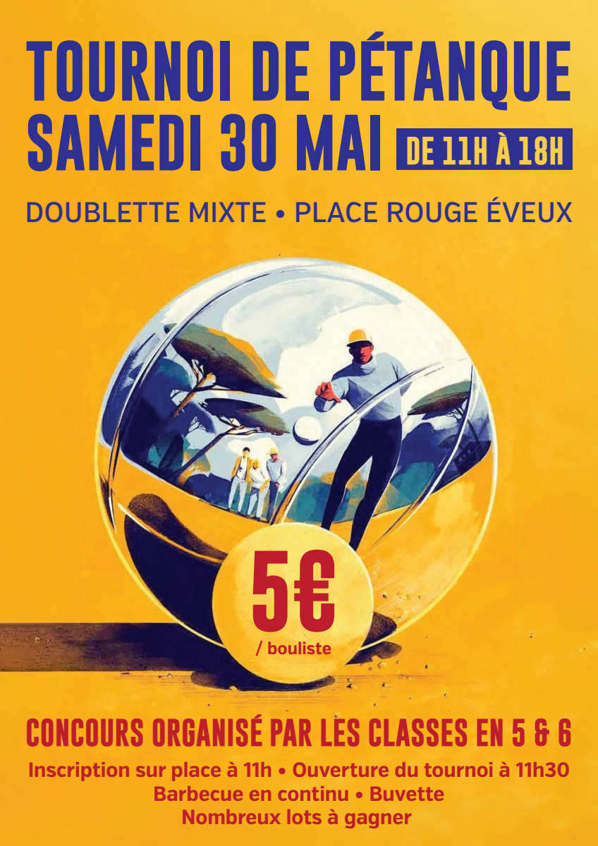 🎯 Tournoi de Pétanque – 30 Mai