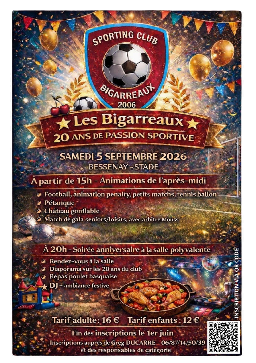 Fête des 20 ans du SC Bigarreaux