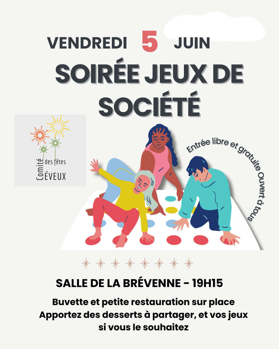 🎲 Soirée Jeux – Comité des Fêtes d’Éveux