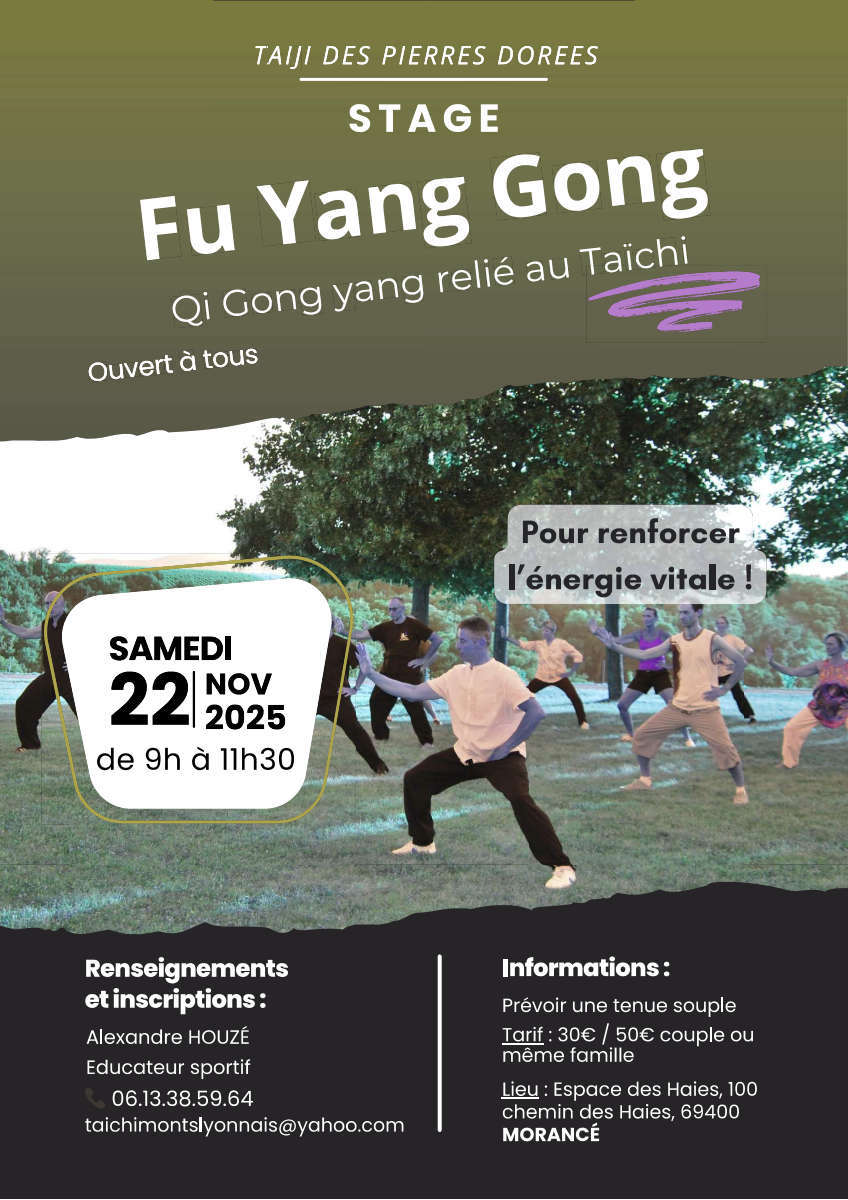 STAGE de Qi Gong (Fu Yang Gong) à MORANCÉ