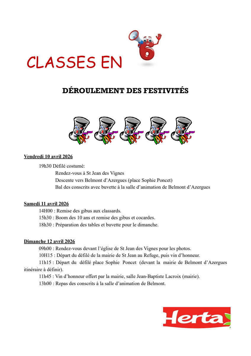 Fête des classes en 6