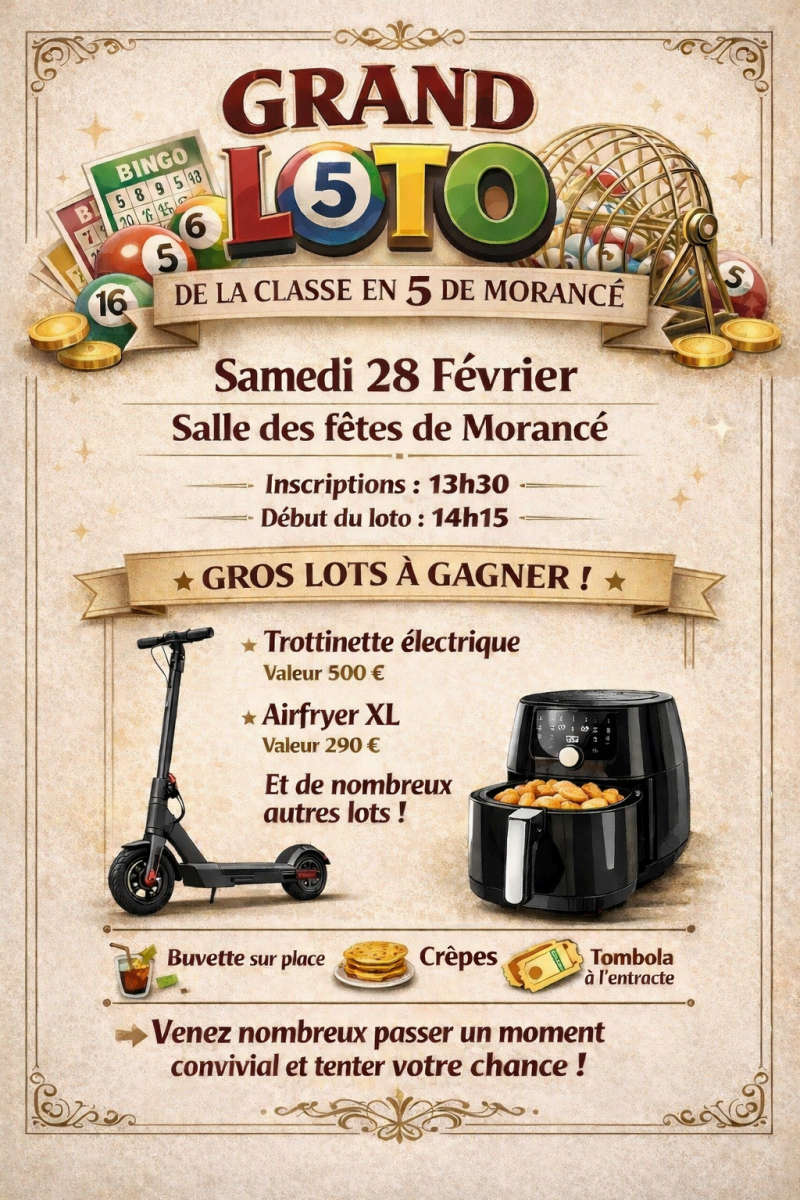 Grand loto de la classe en 5