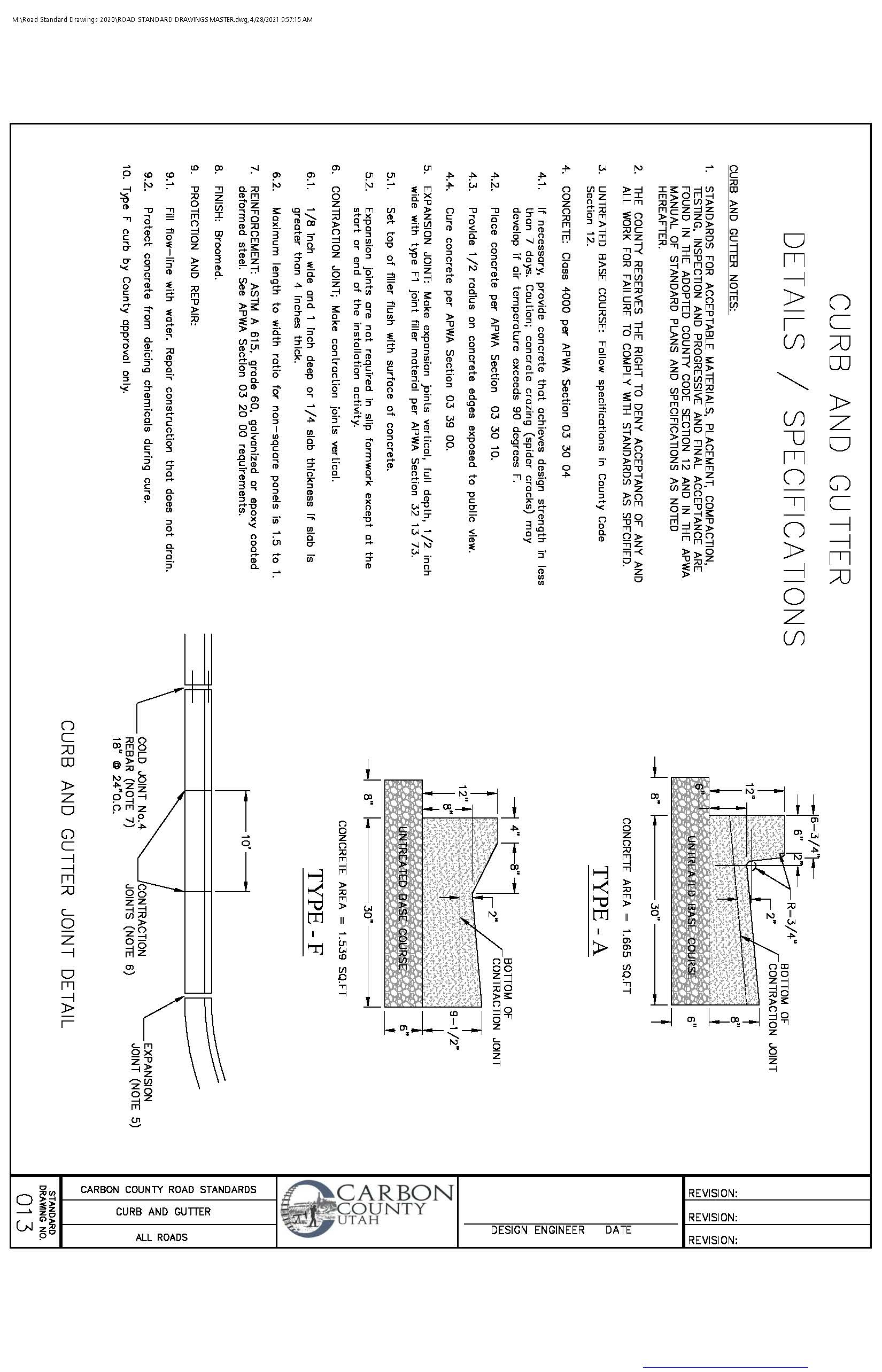 Standard Drawing 013