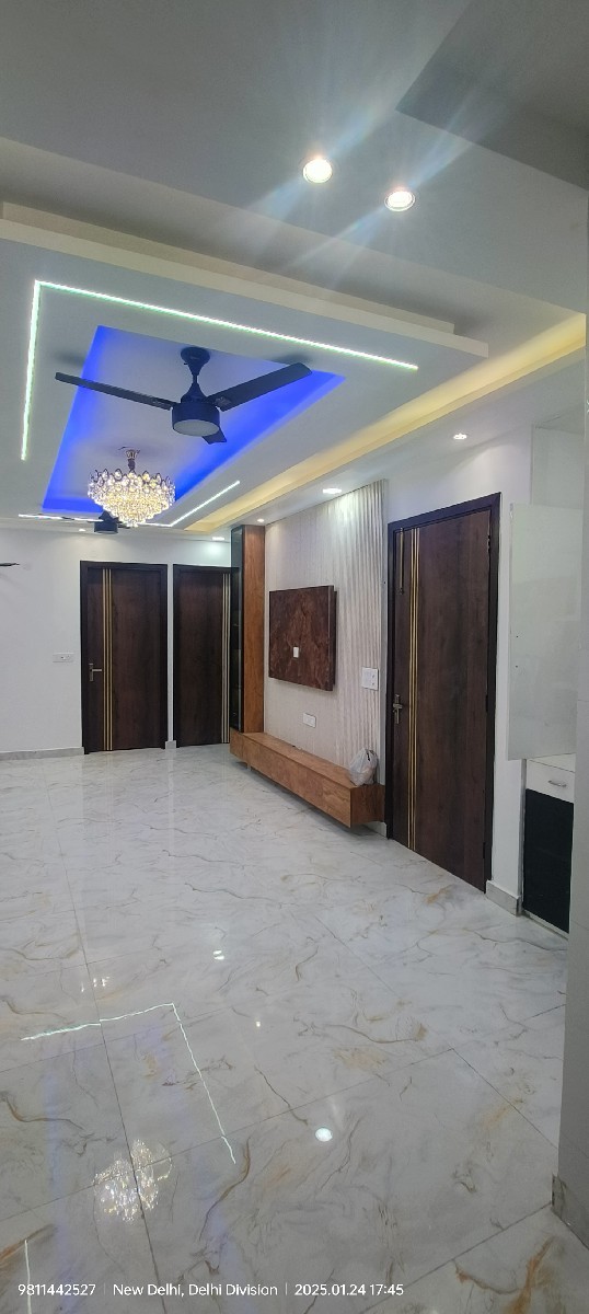 Semi-Furnished 3 BHK Builder Floor for Rent in Bharat Vihar Dwarka, Delhi