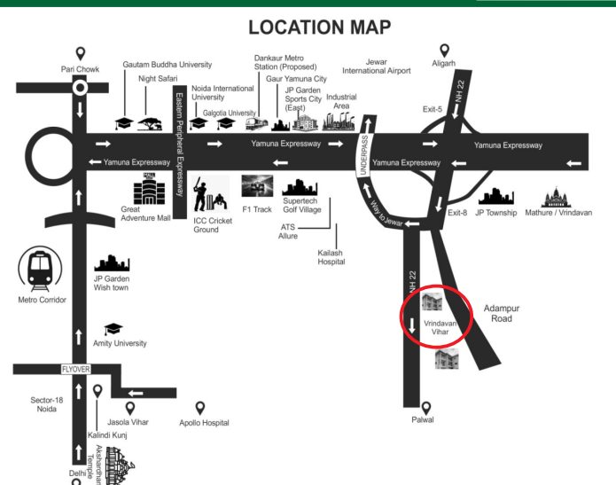 100 sq yd Plot for Sale in Vrindavan Vihar• City/tehsil: Palwal • District: Palwal (formerly Part of Faridabad District) • State: Haryana, Faridabad