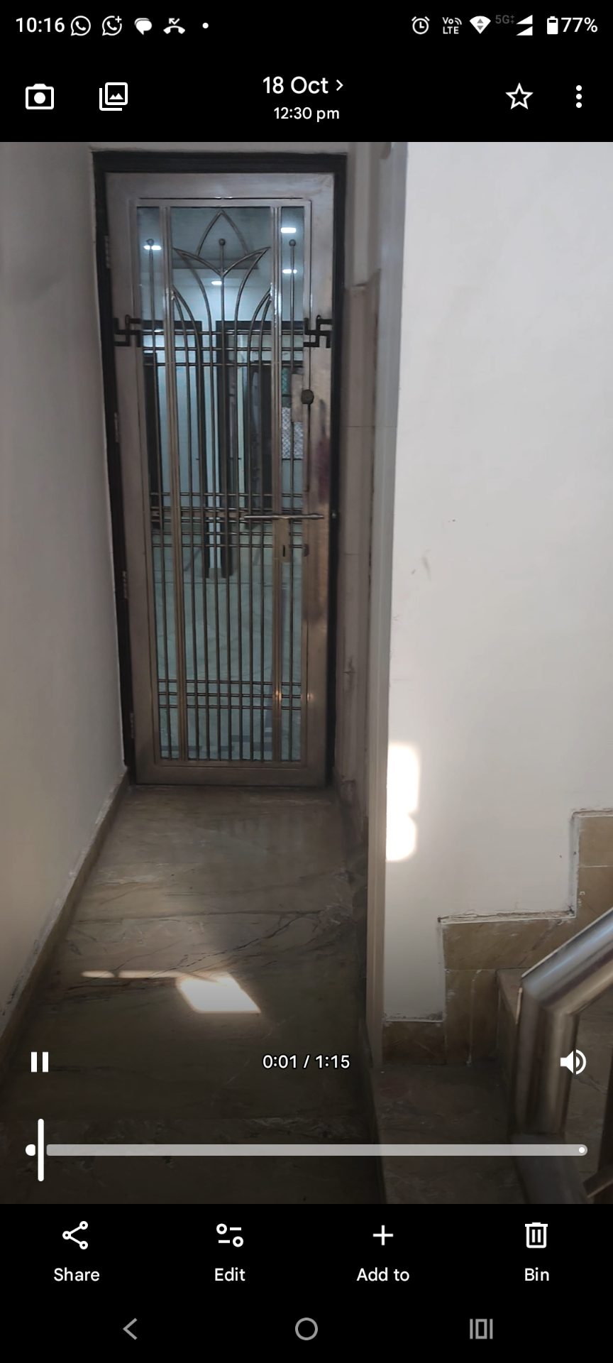 3 BHK FLOOR WITH STILT PARKING AND LIFT.