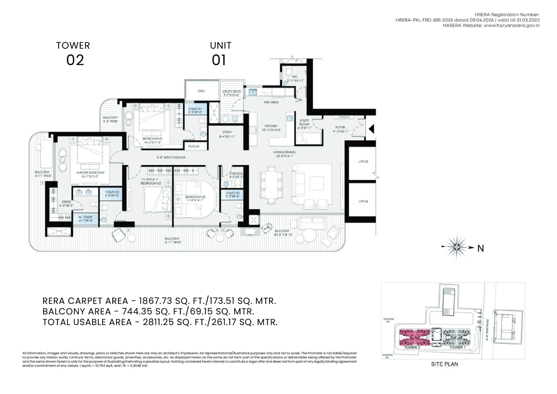3 BHK Flat for Sale in BPTP Skynest, Sector 80 Faridabad, Faridabad — photo 5