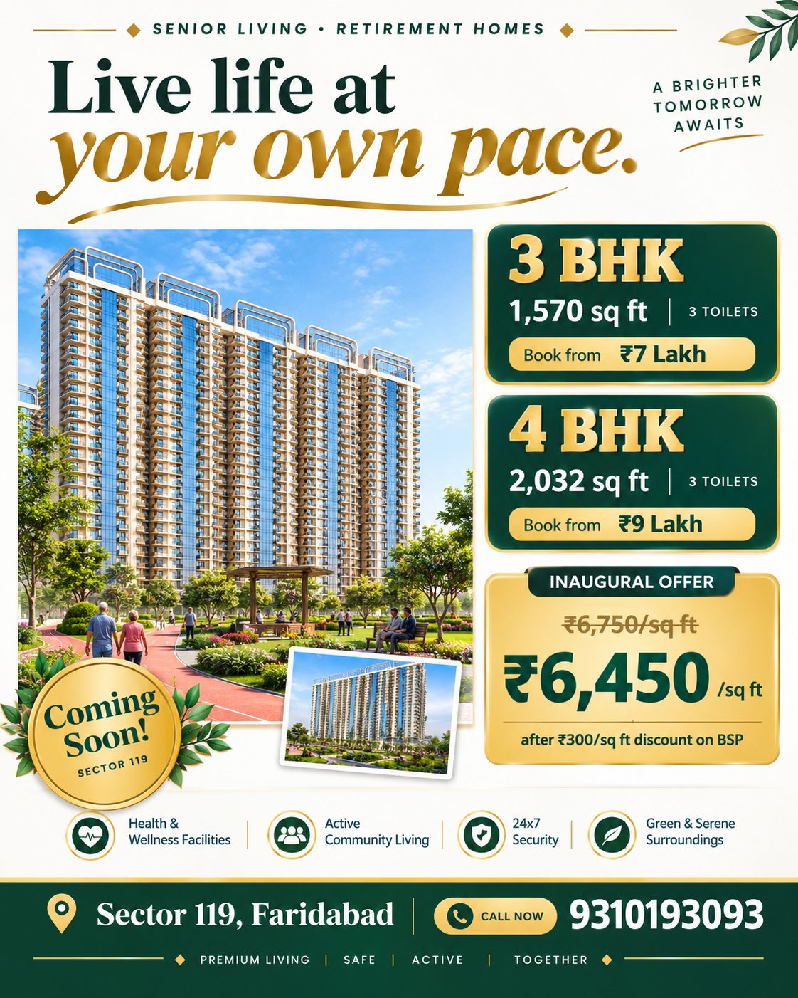 3 BHK Flat for Sale in Sector 119 Faridabad, Faridabad
