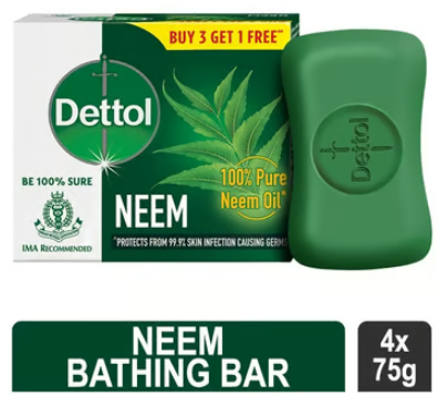 Dettol Neem Bathing Bar - Buy 3 Get 1 Free