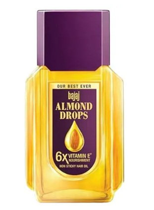 Bajaj Almond Drops Non-Sticky Hair Oil - For Healthy & Beautiful Hair, With 6X Vitamin E Nourishment, 45 ml