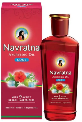 Navratna Ayurvedic Cool Oil - With 9 Active Ingredients, Relieves, Relaxes, Rejuvanates, 100 ml