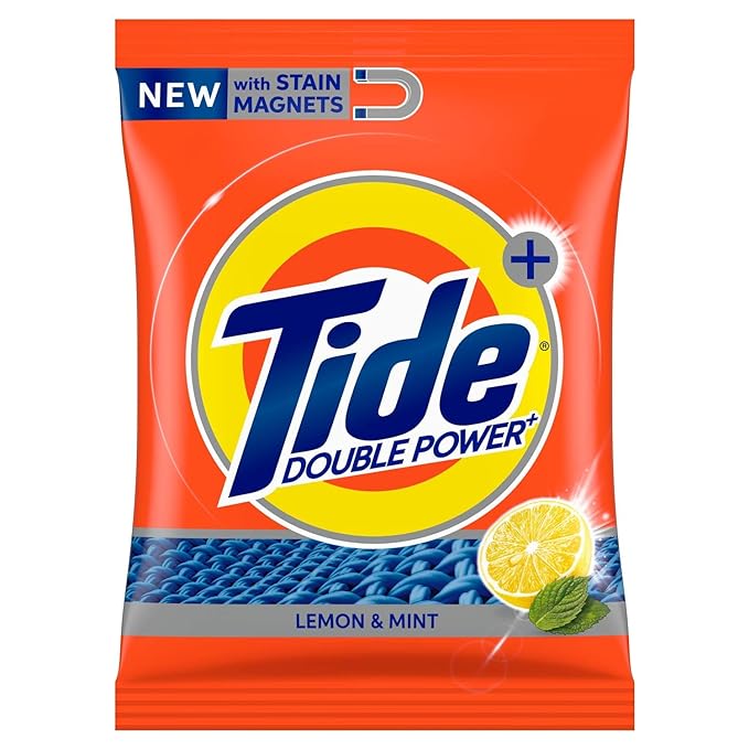  Tide Plus Detergent Washing Powder with double Power Lemon and Mint Pack - 1 kg