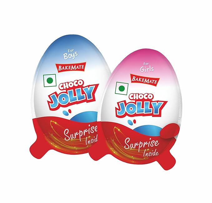 BakeMate Choco Jolly Chocolate with Surprise Gift for girls/boys | Chocolates for Kids, 12 Pieces, 360 grams