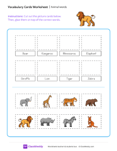 worksheet-Animal-words---Lion