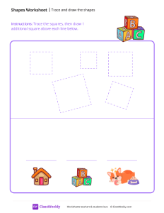 worksheet-Trace-and-draw-the-shapes---Squares