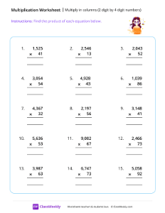 worksheet-Multiply-2-by-4-digits---Catrina