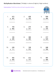 worksheet-Multiply-3-digit-numbers---Ghost